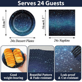 Galaxy Party Supplies Serves 24 Starry Night Party Paper Plates