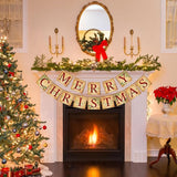 Merry Christmas Banner Vintage Christmas Garlands Decorations for