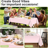 QIKSION Pink Plastic Table Cloth Disposable 12 Pack, 54 x 108 Inch