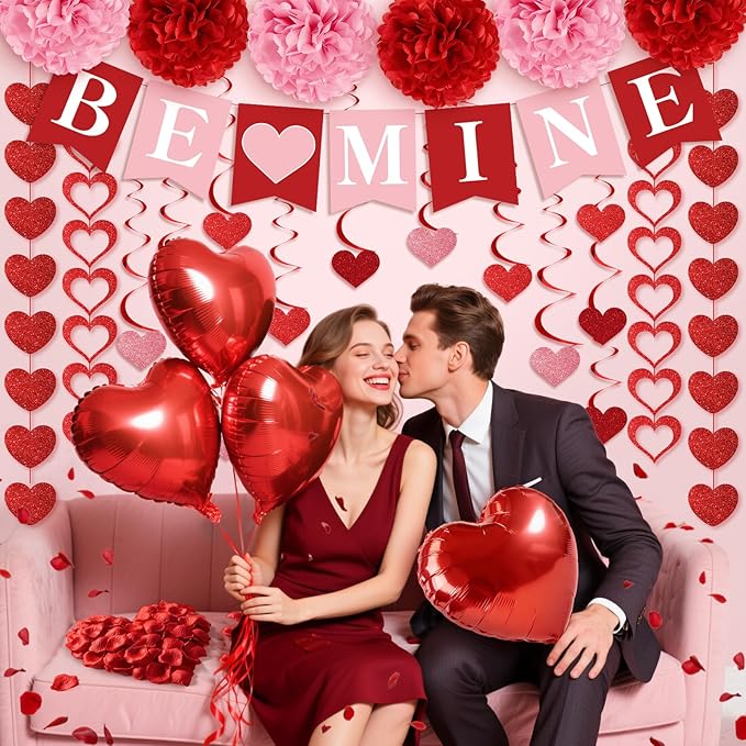 Valentines Day Decorations Valentines Banner Love Heart Garlands