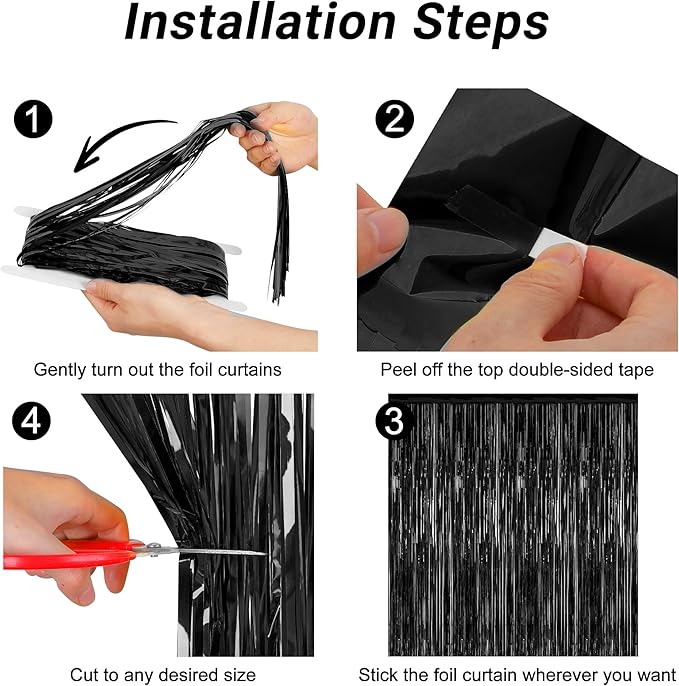 2 Pack 2026 Graduation Party Decorations, 3.28 FT x 7.05 FT Black