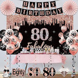 80th Birthday Decorations for Women 33pcs 80th Birthday Crown and