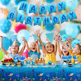 171 Pcs Under the Sea Party Supplies Ocean Sea Party Tableware Set