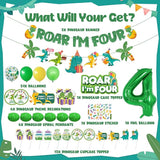 Roar Im 4 Dinosaur Party Decorations Boy Dinosaur 4th Birthday