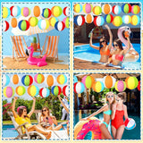 15Pcs Pool Party Decorations Beach Ball Paper Lanterns Summer