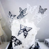 Ercadio 3d 36 Pack Butterfly Cake Toppers Black and White Pvc