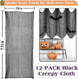 12 Pack Halloween Creepy Cloth 30 x 75 Inch Hanging Gauze Spooky