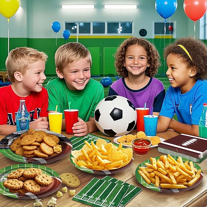 2026 Football Party Decorations 144 Pcs Football Party Supplies Kit