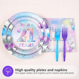 96Pcs 21st Birthday Decorations Iridescent 21st Birthday Party