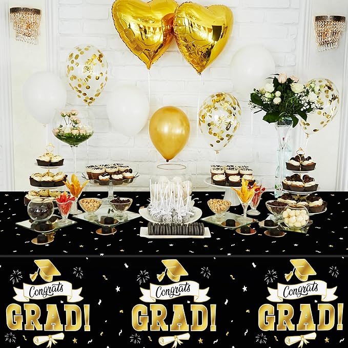 2Pack Graduation Decorations 2026, 108" X 54" Graduation Tablecloth,