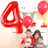 KatchOn, Giant Red Number 4 Balloons for Birthdays - 40 Inch | Red 4