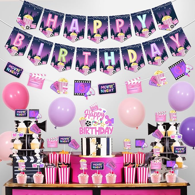 Movie Night Party Decorations Girls Movie Birthday Party Decorations