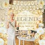 Roetyce Retirement Party Decorations Women, Champagne Gold Happy