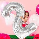 KatchOn, Big Silver Number 2 Balloon - 40 Inch | Silver 2 Balloon