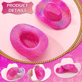 Sotiff 12 Pcs Mini Cowboy Hat Tiny Disco Glitter Hats for Crafts