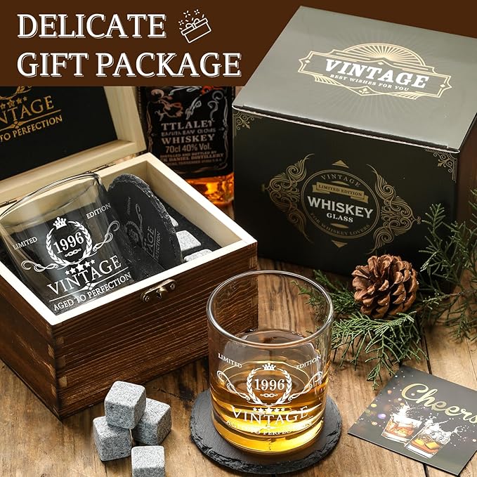30th Birthday Gifts for Men Whiskey Glass Set 30th Birthday
