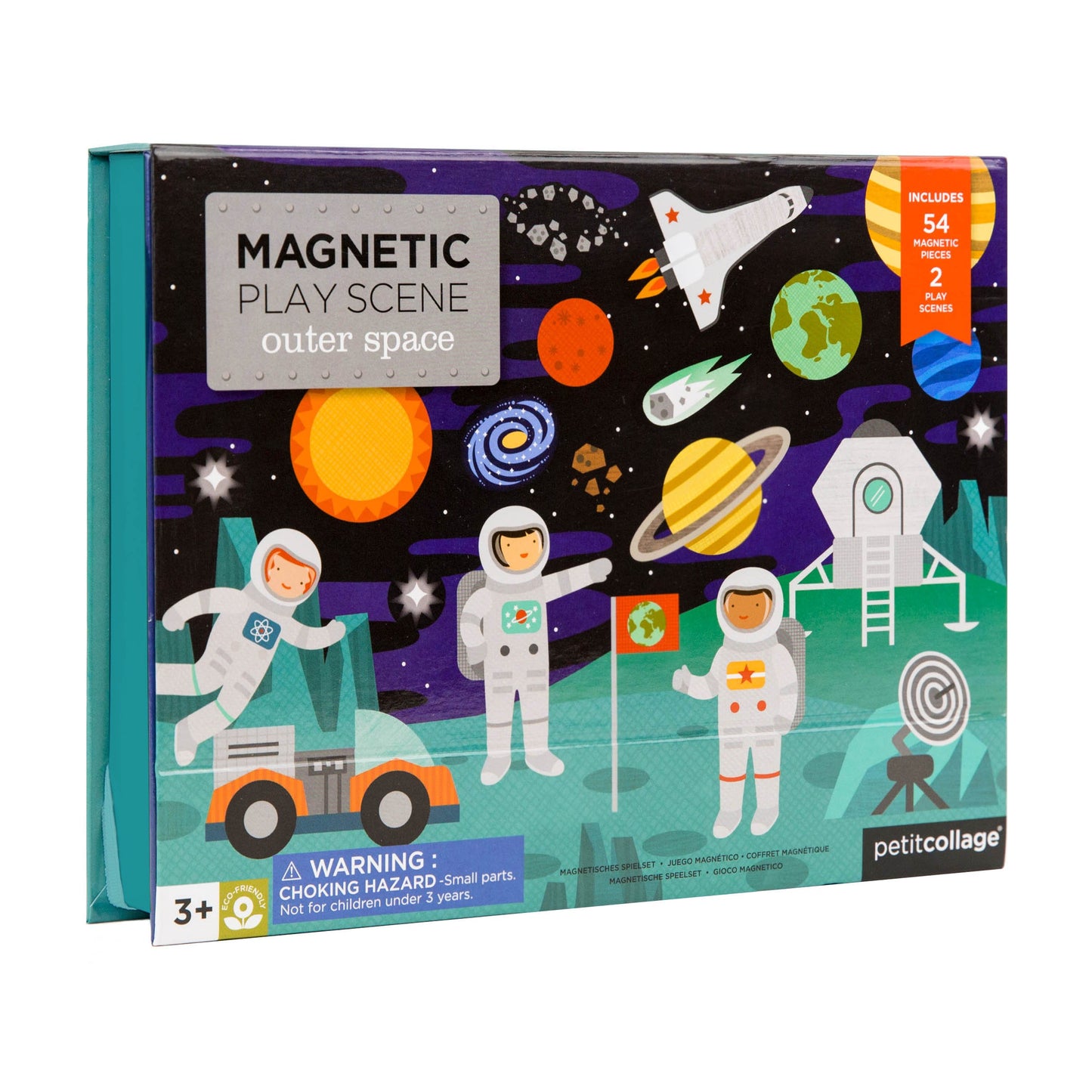Petit Collage Outer Space Play Scene Mix and Match Magnetic Pieces,