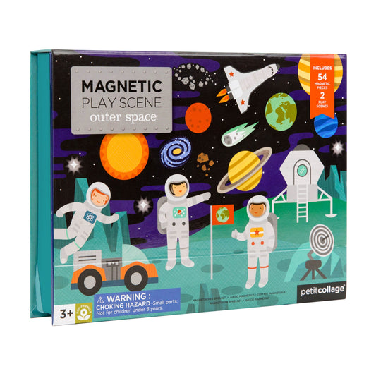 Petit Collage Outer Space Play Scene Mix and Match Magnetic Pieces,