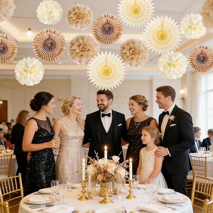 SUNBEAUTY Brown Party Decorations Boho Wedding Party Decor Brown