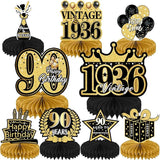 90th Birthday Decorations, 9PCS 90th Birthday Party Table Decorations
