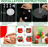 4 Sets Christmas Party Balloons Stand Kit with Gift Box Candy Foil
