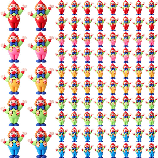 Soulchen 100 Pcs Tiny Clown Figurines Clown Figurines Statues Funny
