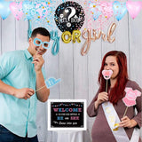 Baby Gender Reveal Party Supplies Kit Photo Props Games Decorations
