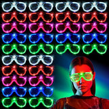 70 Packs LED Glasses 5 Neon Colors glow in the dark party supplies