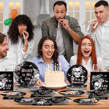 100 Pcs 30th Birthday Party Supplies Death to My 20s Paper Plates