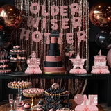 Pink 1st Birthday Table Centerpieces for Baby Girls Rose Gold