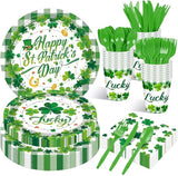 175 Pcs St Patrick's Day Tableware Set Serves 25 Green Lucky