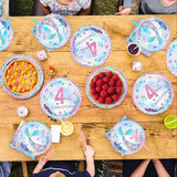96Pcs 4th Mermaid Birthday Party Decorations Castle Mermaid 4th