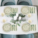 Kochorie 400 Pieces Sage Green Disposable Tableware Sets, Green and