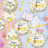 96Pcs Bee 1st Birthday Party Supplies Honey Bee Baby Shower Plates