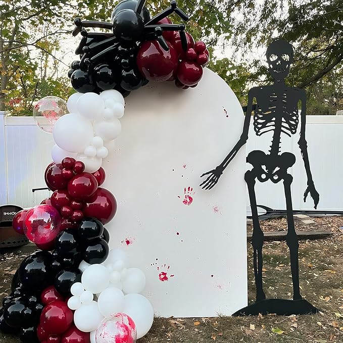 Halloween Balloon Arch Kit Bloody Balloons Garland Black and Red