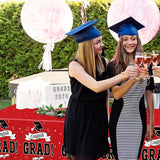 QZYL 2 PCS Graduation Tablecloth, 108" X 54" Red Graduation Table