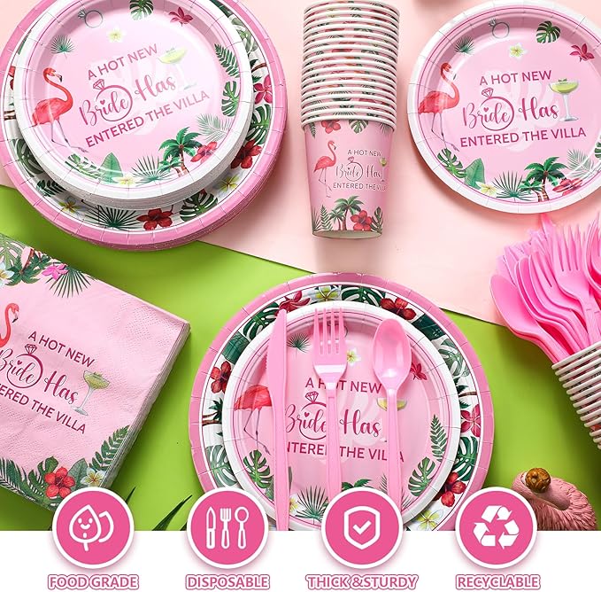 252 Pcs Bachelorette Party Tableware Set Included Plates Napkins