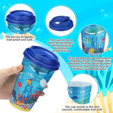 16 Sets Under the Sea Ocean Party Favors Goodie Cups with Lids and