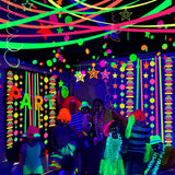 1320feet Blacklight Party Streamer Decorations 12 Rolls Glow Crepe