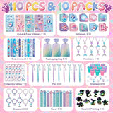 110Pcs Mermaid Party Favors Including Stampers Notebooks Mermaid