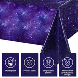 6 Pack Galaxy Plastic Table Cover Space Tablecloth Space Star