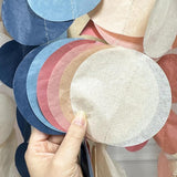 205 Ft Dusty Rose Pink Blue Khaki Beige Circle Dot Backdrop Garland
