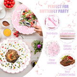 CANREVEL 96 PCS Bow Party Plates Serve 24, Bow Plates and Napkins