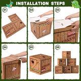 Dinosaur Party Decorations 6 Pcs Dinosaur Theme Boxes for Dinosaur