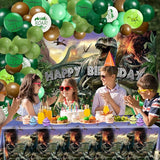 Dinosaur Birthday Decorations 280 PCS Dinosaur Birthday Backdrop