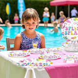 96Pcs Pool Party Decorations Pink Flamingo Pool Plates and Napkins
