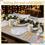 400 Pcs Spring Floral Bridal Shower Party Supplies Decorations