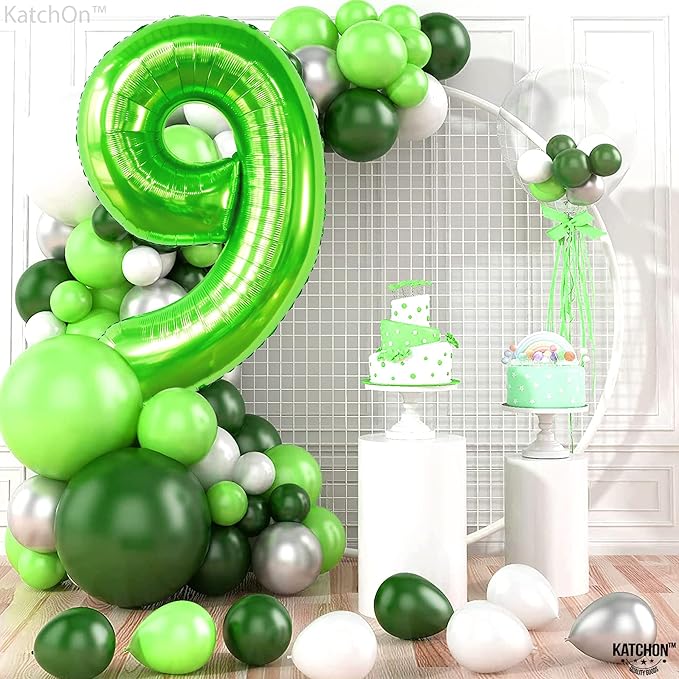 KatchOn, Giant Light Green Number 9 Balloon - 40 Inch | Foil 9