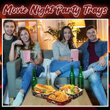 48 Pcs Movie Night Snack Tray 5 Lbs Large Disposable Paper Food Tray