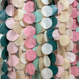 205 Ft Sage Green Dusty Rose Pink Khaki Beige Circle Dot Backdrop